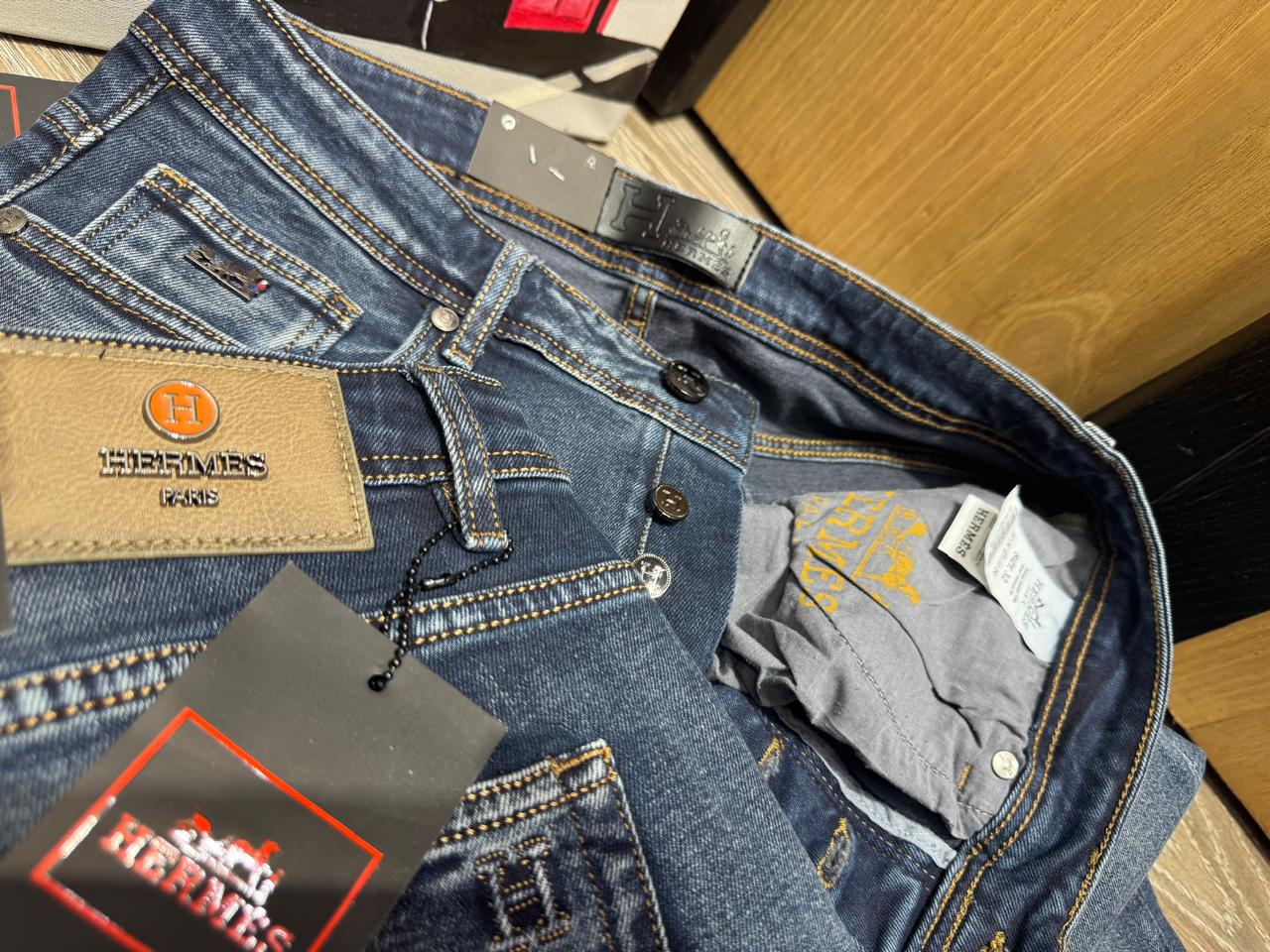 Jean Hermes Coupe Normal ref-HR0105 Bleu délavé